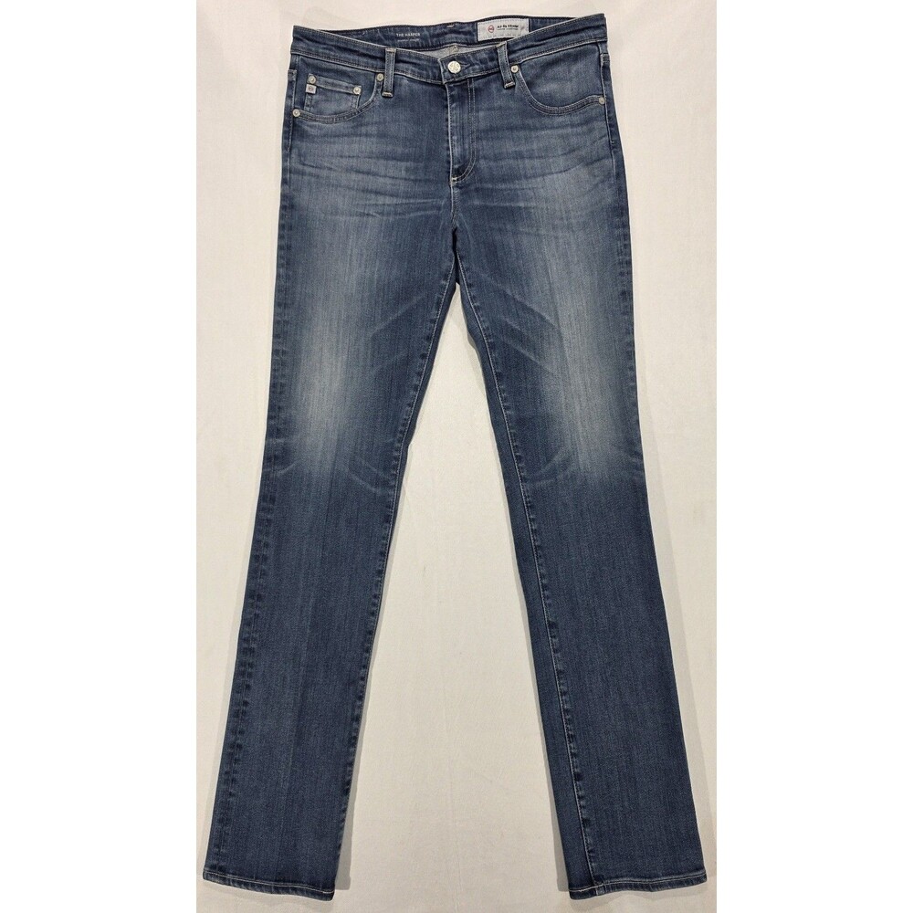 AG Adriano Goldschmied Harper Straight Jeans Womens 30R Medium Wash Stretch USA